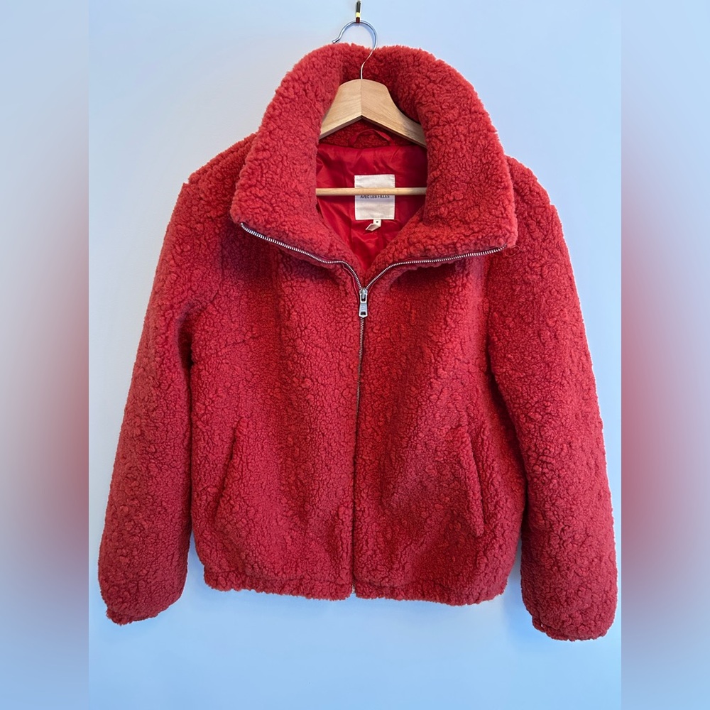 Women’s medium rust / red Avec les filles bomber jacket